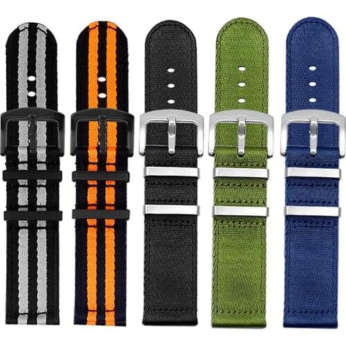 BEAFIRY Nylon Watch Band Strap 20mm 22mm Watchbands Replacement Watch Belt for huawei sumsang Men Women Black Grey Green Blue
