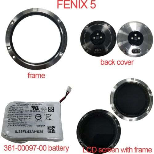 Genuine For Garmin Fenix 5 Fenix5 Touch Screen With Frame Assembly Front Frame Battery Smart Sports Watch Spare Parts Replace