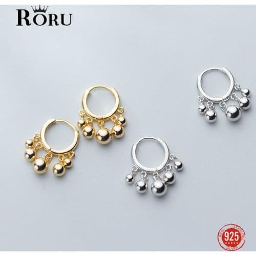 100% 925 Sterling Silver Earrings Female Simple Light Bead Small Ear Button Short Cute Temperament Ear Jewelry for Women