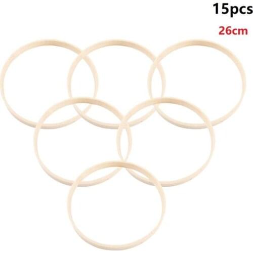 15pcs FDream Catcher Ring Embroidery Hoop an Frame Rings Dream Catcher Rings Round Bamboo Hoop DIY Craft Tools (26cm)