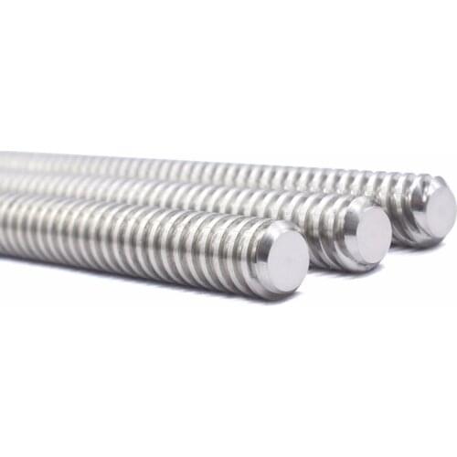 2Pcs 3D Printer Lead Screw Diameter 8mm Thread 8mm Length 300mm 400 500 mm trapezoidal spindle screw with copper nut