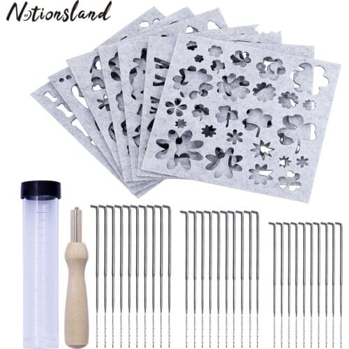 39Pcs/set Wool Felting Needles Wool Felt Mold Needle Felting Applique Mold DIY Craft Stencil Applique Handicraft Felting Tool