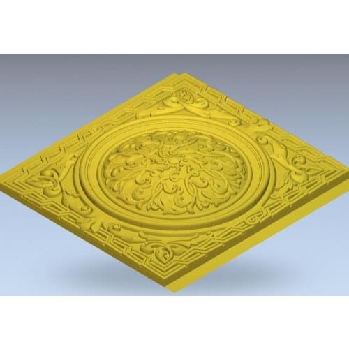 3d model relief for cnc in STL file format rosette_27