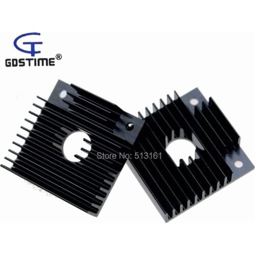 5 Pieces/lot 40x40x11mm Black Anodized Cooler Fins Heatsink For 3D Printer Makerbot MK7/MK8