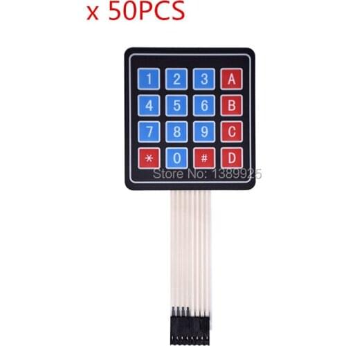 50PCS New 4*4 Matrix Array/Matrix Keyboard 16 Key Membrane Switch Keypad