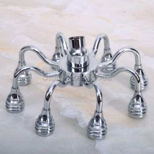 8 Inch Chrome Modern Style Rain Shower Head Brass Shower Bathroom Accessaraies Lsh207