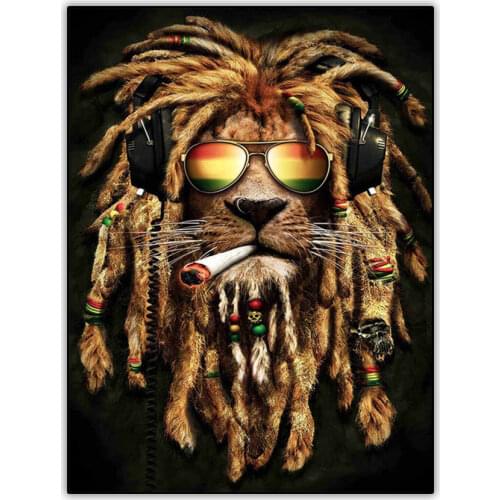 Africa Cool Lion 5d DIY Diamond Painting Set Animals Picture Full Drill Square Diamond Mosaic Paintings Embroidery Accessories