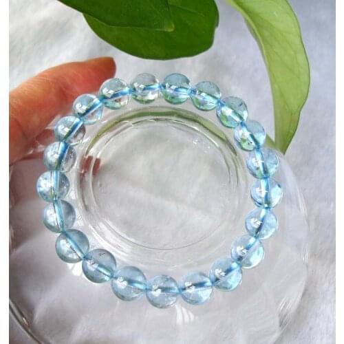 Free Shipping Natural Topaz Round 8.5mm Beads Bracelet Women Jewelry Accessories Weddings Parties Birthday Gift