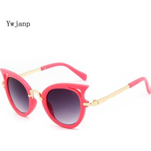 Ywjanp 2018 Kids Sunglasses Girls Brand Cat Eye Children Glasses Boys UV400 Lens Baby Sun glasses Cute Eyewear Shades Goggles