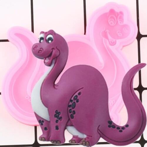 Dinosaur Cookie Baking Silicone Mold Baby Birthday Candy Clay Chocolate Gumpaste Mold Cake Border Fondant Cake Decorating Tools