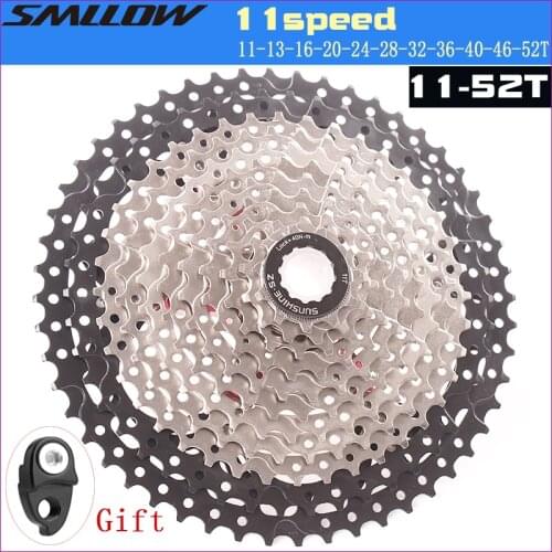 SUNSHINE-SZ 11 Speed 11-52t Freewheel Cassette Black Silver 11s Flywheel Wide Ratio for parts MTB Mountain Bike Bicycle Parts
