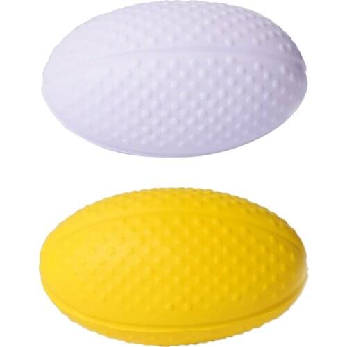 Soft Rugby Shape Squeeze PU Foam Hand Wrist Exercise Strengthen Ball Suit for Women Men