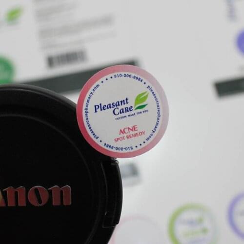 Customized PET paper label sticker for skin care product security label sticker