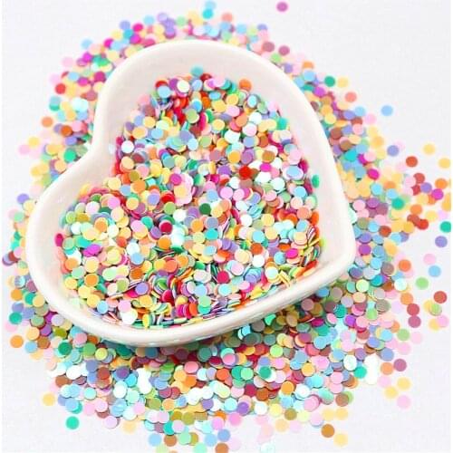 1mm 2mm 3mm Flat Dot Sequins AB Plated Circle Dot Nails Art Sequin Paillettes for Manicure Garment Wedding Decoration Confetti