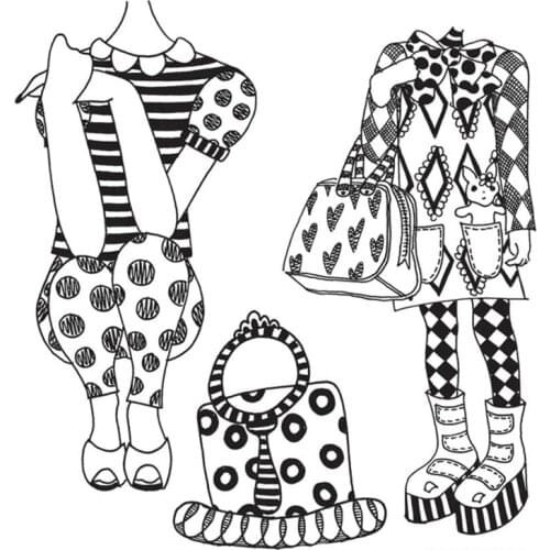 Clear Stamps Girl Carrying Handbag Wear Boots Top Hat Fashion For DIY Scrapbook Photo Album Craft Card 2021 New