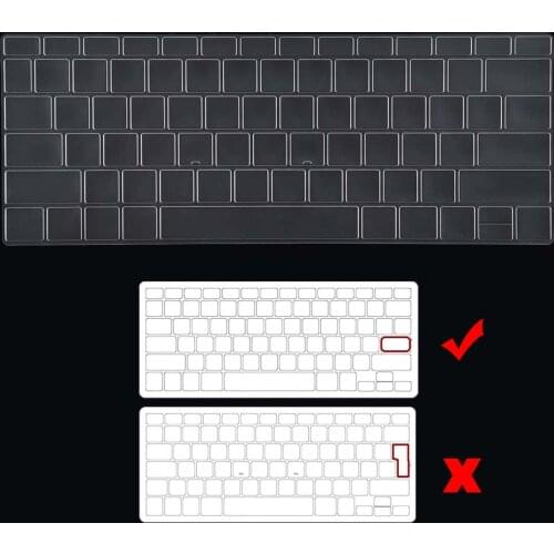 For Huawei MateBook 13 Intel/MateBook 13 Ryzen Transparent Soft Silicone Laptop Keyboard Cover Dust-proof Keyboard Film Skin
