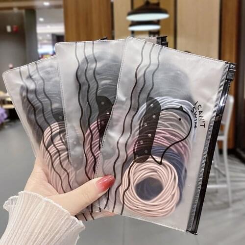 100 pcs Hair Ties 2.5mm Elastic Hair Accessories for Girls High Quality Hair Band Ponytail Holders with Box