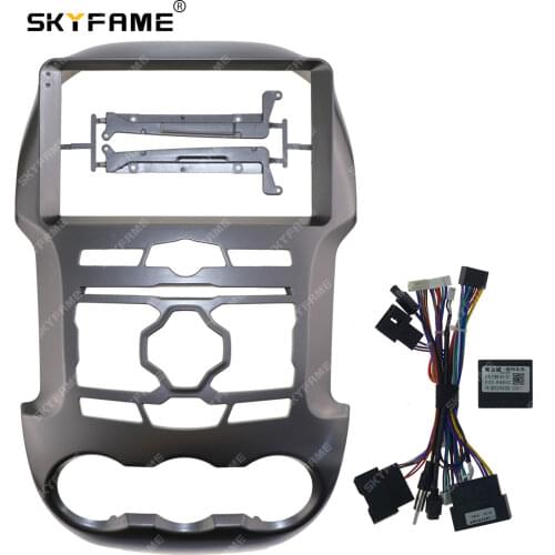 SKYFAME Car Frame Cable Canbus For Ford Ranger F250 2011-2015 Big Screen Audio Dash Panel Frame Fascia