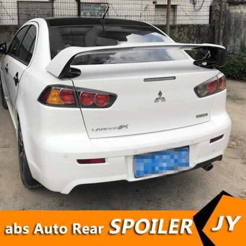 For Mitsubishi lancer Spoiler 2010-2015 lancer EVO spoiler High Quality ABS Material Car Rear Wing Primer Color Rear Spoiler