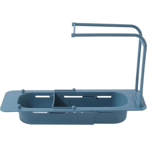 Telescopic Sink Shelf Kitchen Sinks Organizer Soap Sponge Holder Sink Drain Rack Storage Basket Kitchen Gadgets Accessories Show