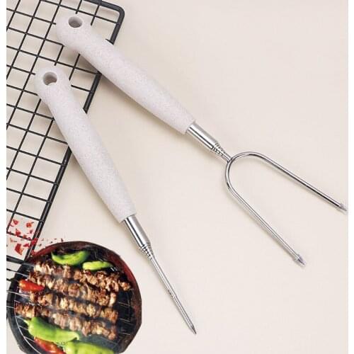 Stainless steel BBQ fork meat food fork portable tableware outdoor BBQ accessories barbecue appliances