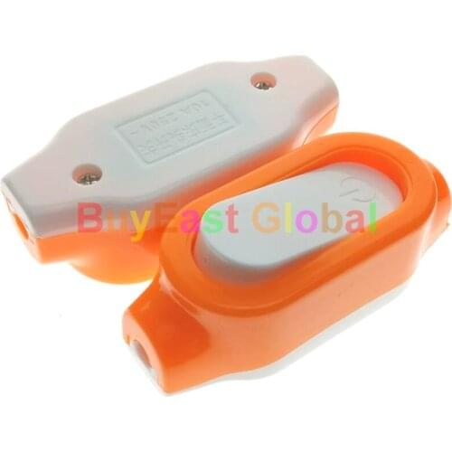 Inline On/Off Switch Floor Light Bed Table Lamp Push Button Switch AC 0~250V 10A Orange Color