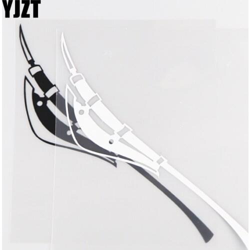 YJZT 12.8×16.5CM Cold Weapon Battle Axe Art Decoration Creative Car Sticker Vinyl Car Glass Decal 20C-0041