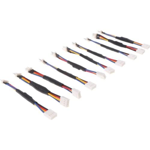 10 in 1 40~45% 4pin M/F Noise Speed Reduction PC CPU Cooling Fan Resistor Cord for Computer
