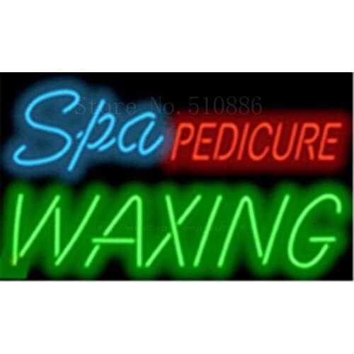 17*14" Spa Pedicure Waxing NEON SIGN REAL GLASS BEER BAR PUB LIGHT SIGNS store display Packing Garage Bulbs Advertising Lights
