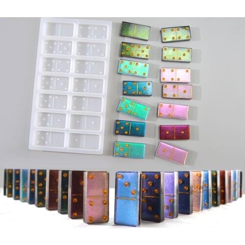 DIY Domino Mold Epoxy Resin Mold Silicone New Design Crystal Craft Resin Mods Domino Casting Mold