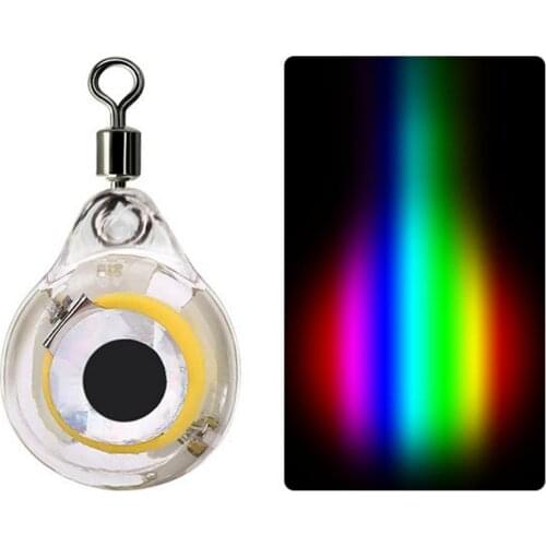 5PCS Mini Fishing Lure Trap Light LED Deep Drop Underwater Eye Shape Fishing Squid Bait Luminous Lure Lamp For Attracting Fish