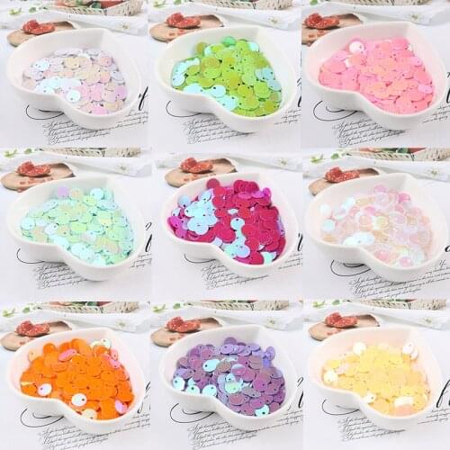 6.5mm DIY Sequins Colorful Round Paillettes Nail Decoration Sewing Wedding Dress Accessories DIY Sewing Material 600PCS
