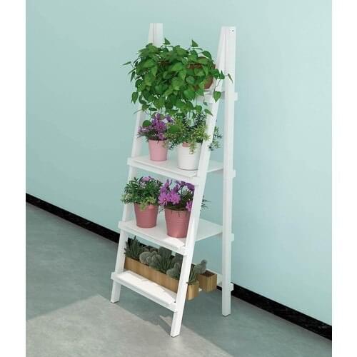 Boss Group Flower Holder Metal Towel Holder 4 Compartments, Shelf and Bookcase Multi-Purpose