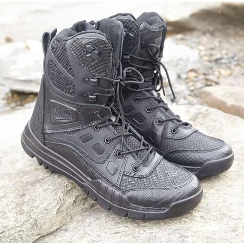 CQB.SWAT 2018 New Field Summer Combat Boots Breathable Wearable and Comfortable Boots low and high style Black Tiger