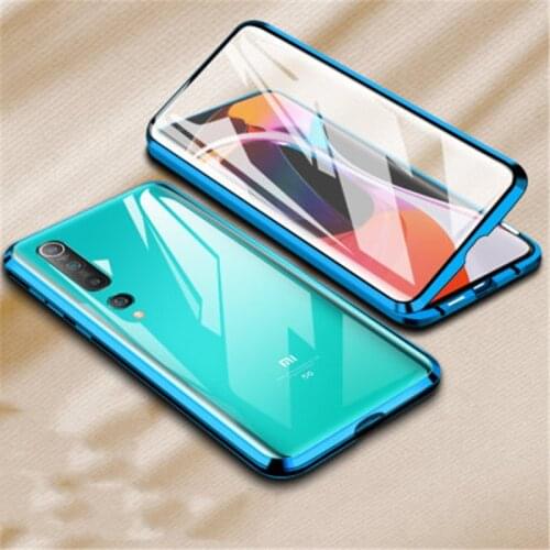 Double-sided Magnetic Mobile Phone Case For Xiaomi 10 10Pro Note10lite CC9PRO For Redmi K40 Case Metal Glass Protective Shell