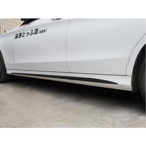 2PCS Stainless Steel SIDE DOOR BODY SKIRTS KIT LIP COVER FOR Mercedes Benz W118 C118 X118 CLA180 CLA200 CLA250 CLA260