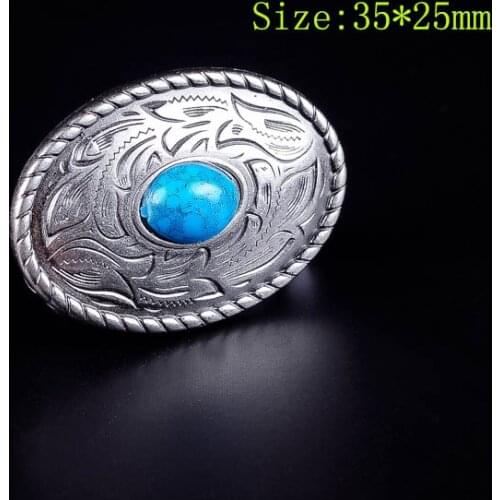 10X 35*25MM Silver Western TURQUOISE FLORAL ENGRAVED Leathercraft Belt Horse Headstall Saddles Oval Conchos DIY Button BAG Decor