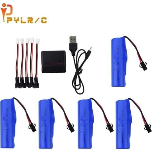 3.7V 1200mAh Lipo Battery and charger For DE45 RC Car 1:14 Off-Road Vehicle 4WD High-Speed Climbing Drift Racing Spare Battery