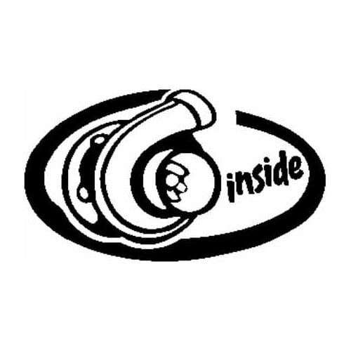 Turbo Fashion Sticker Car Sticker Cover Scratch Personalized Car Decal Pvc Sticker for Various Models Black/white, 16CM *9CM