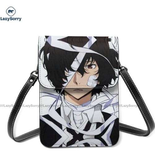 Bungou Stray Dogs Shoulder Bag Funny Leather School Mobile Phone Bag Woman Bulk Bags