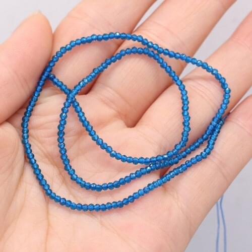 Small Beads Exquisite Natural Semi-Precious Stones Spinel Blue Loose Bead for Women Men Jewelry Making DIY Bracelet Necklace
