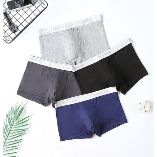 Autumn New Wide-brimmed Solid Mens Underwear, Four-cornered Shorts, Comfortable And Breathable Modal Casual Models Solid Cuecas