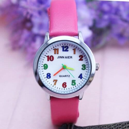New Arrival High Quality Leather Cartoon Watch Childrens Kids Girls Boys Students Wristwatch Relogio Clock Montres Kol Saati