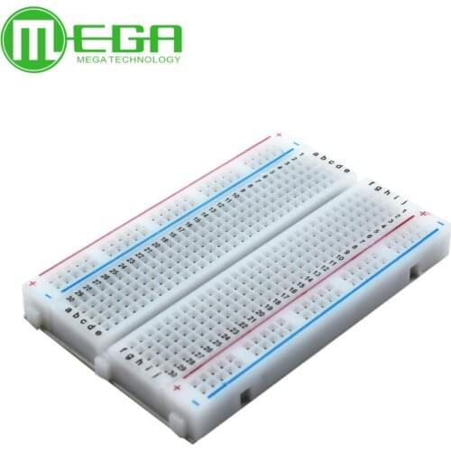 1pcs 400 Tie Points Solderless PCB Breadboard Mini Universal Test Protoboard DIY Bread Board for Bus Test Circuit Board Crystal