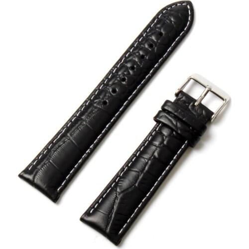 Alligator Grain Genuine Leather Watch Band Waterproof 20mm/22mm