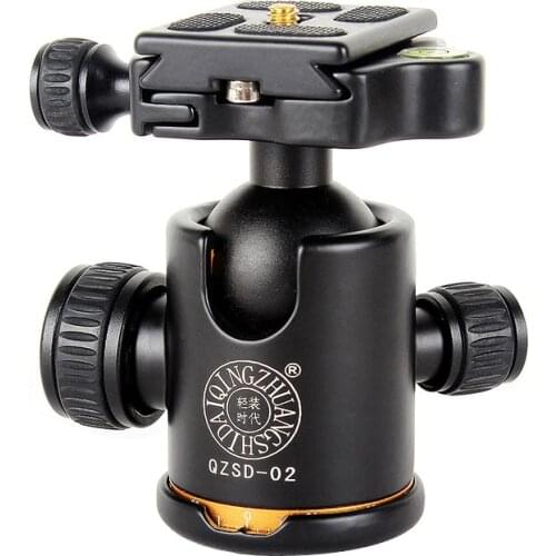 Tripod Head Camera Ball Head Ballhead with Quick Release Plate 1/4" Screw Max Load 8kg for Tripod Monopod Slider Horizontal Rod