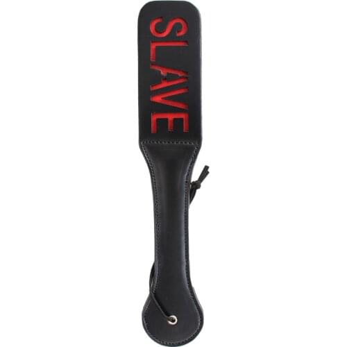 SM Fetish "SLAVE" leather spanking paddle flirt clap slap pat ass male female Sex toys for women men adult couples slave game