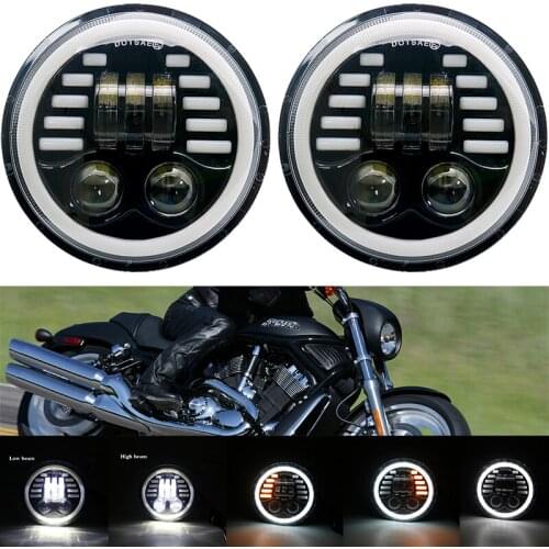 2x 5.75 inch led headlight High/Low beam halo bracket for Triumph Rocket iii 3 & Speed Triple & Street Triple & Thunder