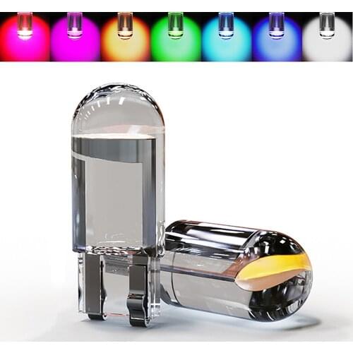 10pcs W5W 194 T10 LED lightsCar bulb White Green Blue Red License Plate Lamp Reverse Lights Dome Light Door Side marker light