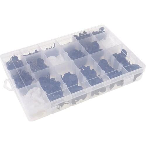 408pcs Assorted Type Buckle Car Plastic Rivets Automobile Fasteners Clips Weatherstrip Retainer for Ford, Lincol Mazda Nissan